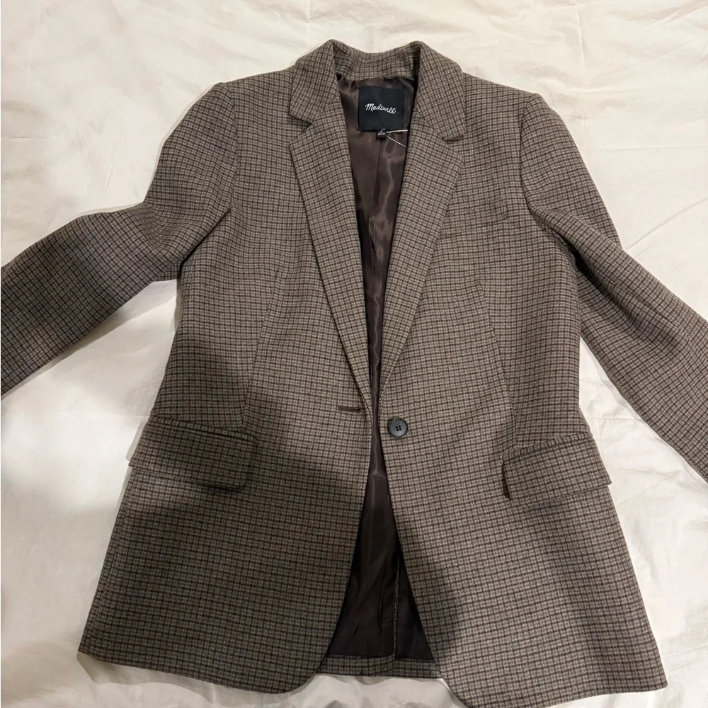 NWT Madewell Plaid Blazer - Picture 2 of 7
